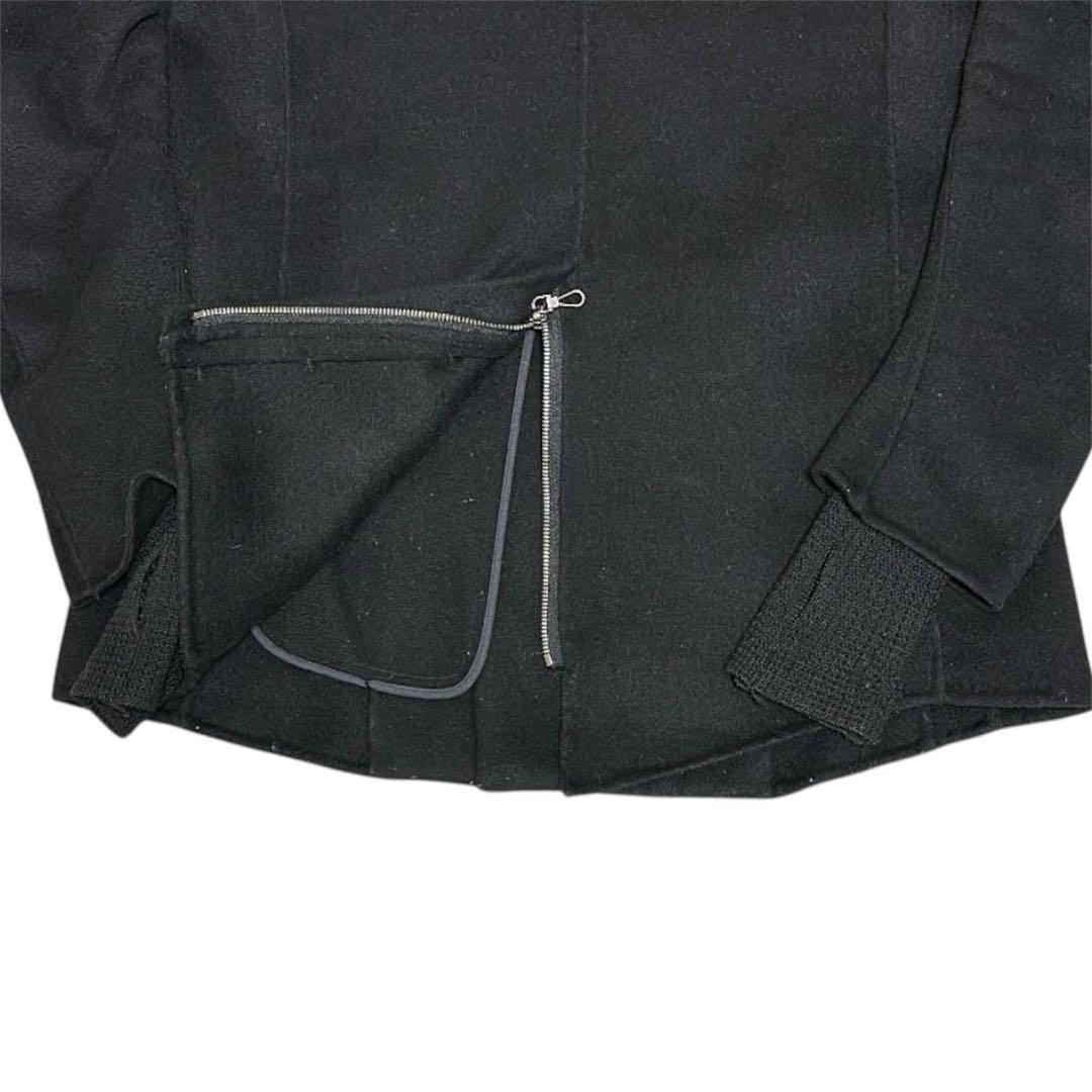 gene par YUKIO MISHIBA サムホール コート ウール 黒