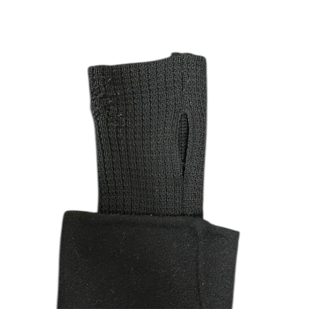 gene par YUKIO MISHIBA サムホール コート ウール 黒