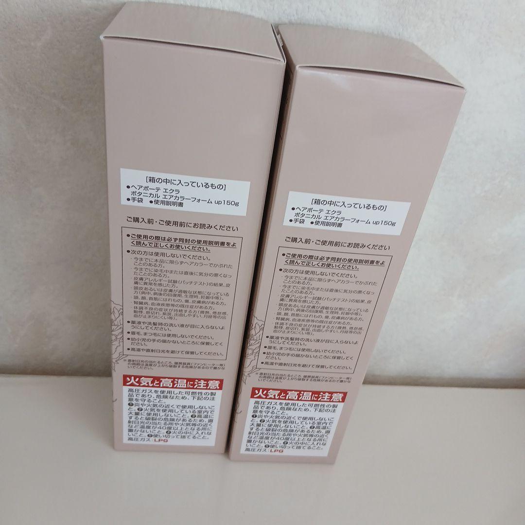 ヘアボーテエクラボタニカルエアカラーホームダークブラウン150g2本セット