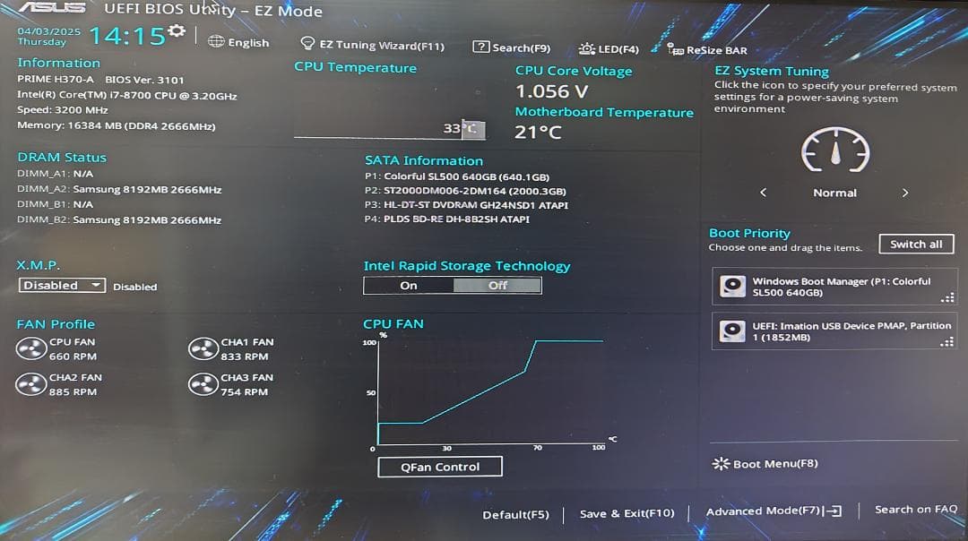 ゲーミングPC　i7-8700 GTX-1070Ti　GALLERIA