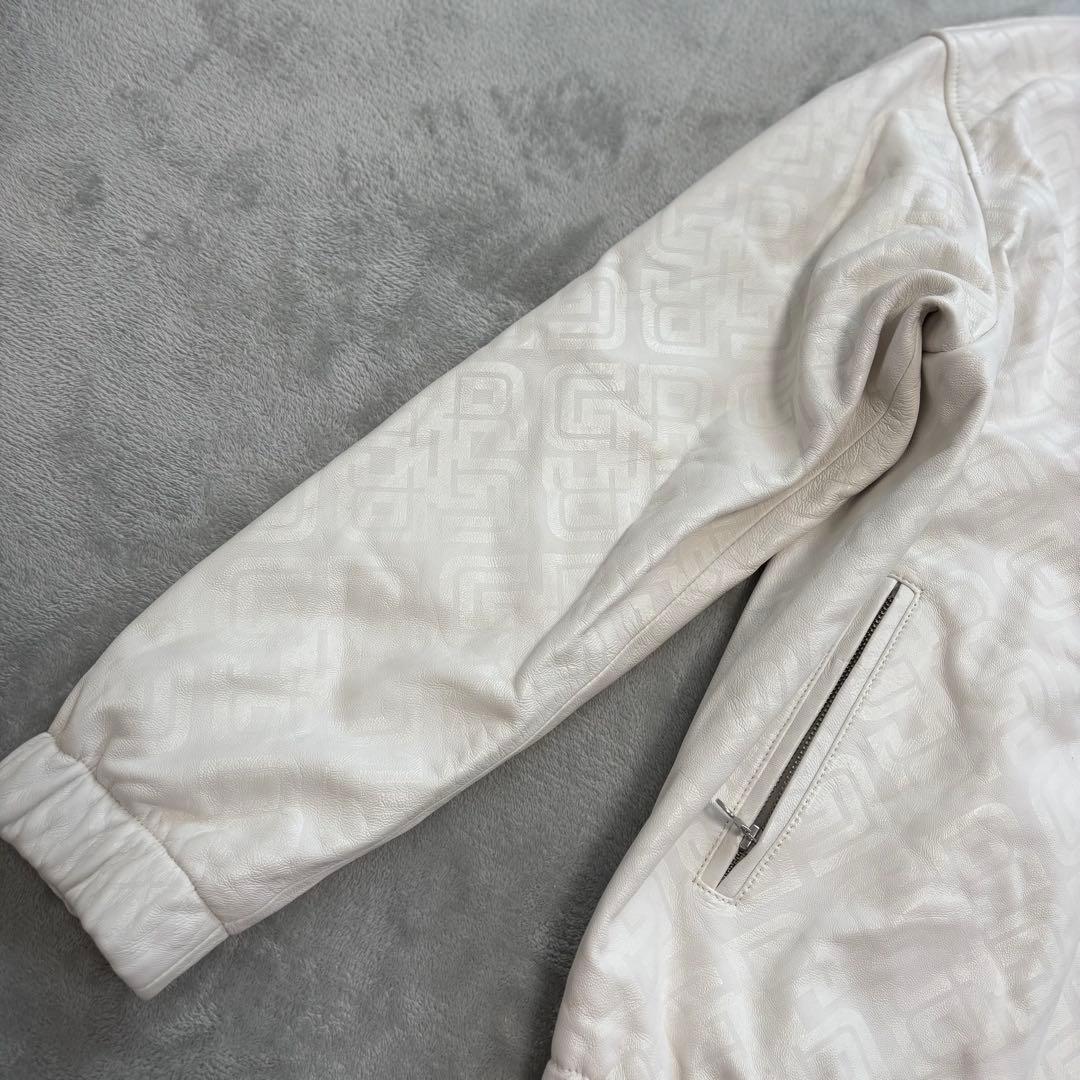 GARNIER ラムレザージャケット　L 総柄　MA-1 ブルゾン　21年モデル