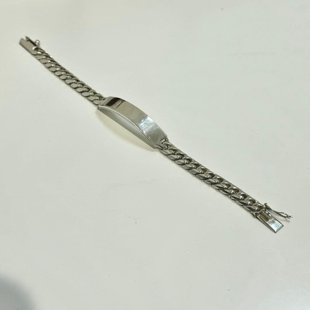 重量感　ヴィンテージ　ＩＤブレスレット シルバー925 喜平