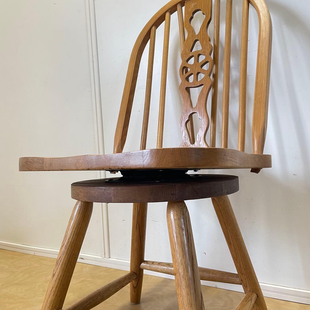 ウィンザー 回転椅子① オーク材 チェア 椅子 イス アンティーク 英国スタイル