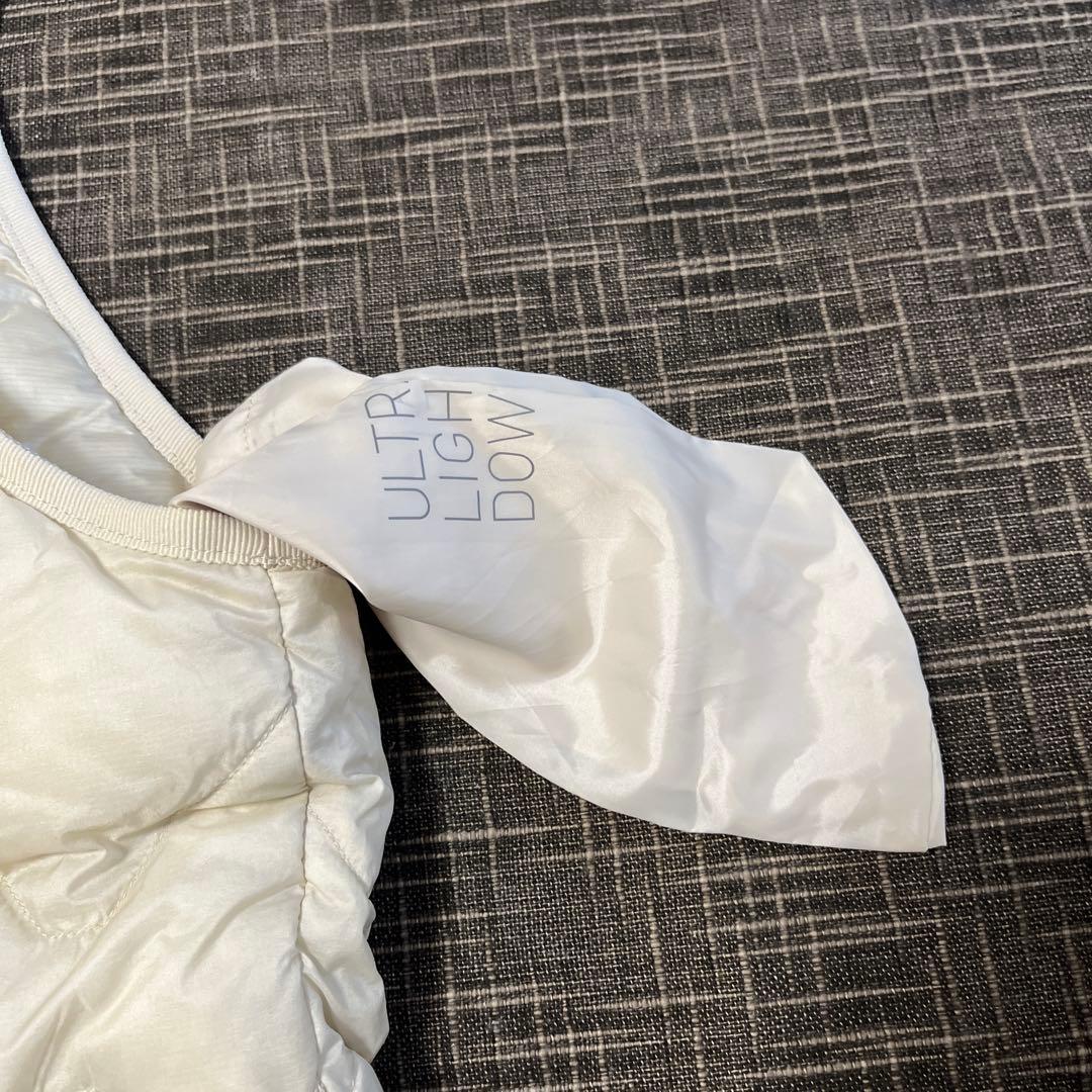 ユニクロ ウルトラライトダウン ロング ベスト M インナー ホワイト