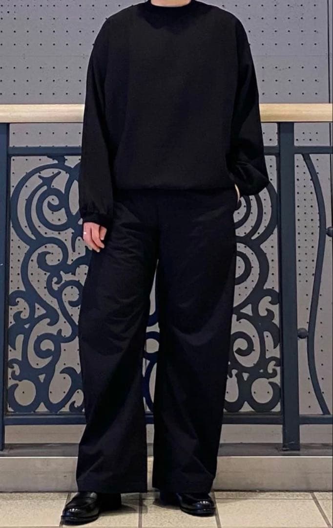 UNITED ARROWS & SONS RIB CREW 黒