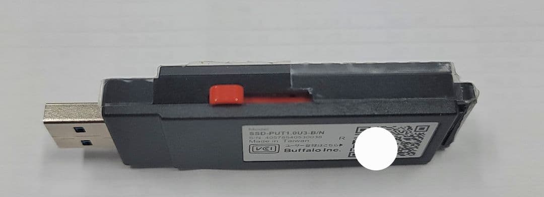 未使用　BUFFALO 外付けSSD SSD-PUT1.0U3-B/N