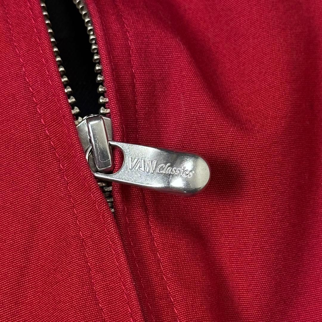 VAN JACKET ドリズラー ハリントンジャケット 赤 ビッグロゴ刺繍