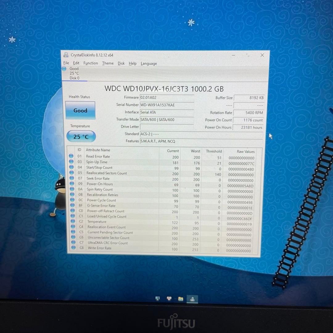 HDD1TB まとめて10個　HDD1TB 2.5インチ確認済み　健康状態は良好