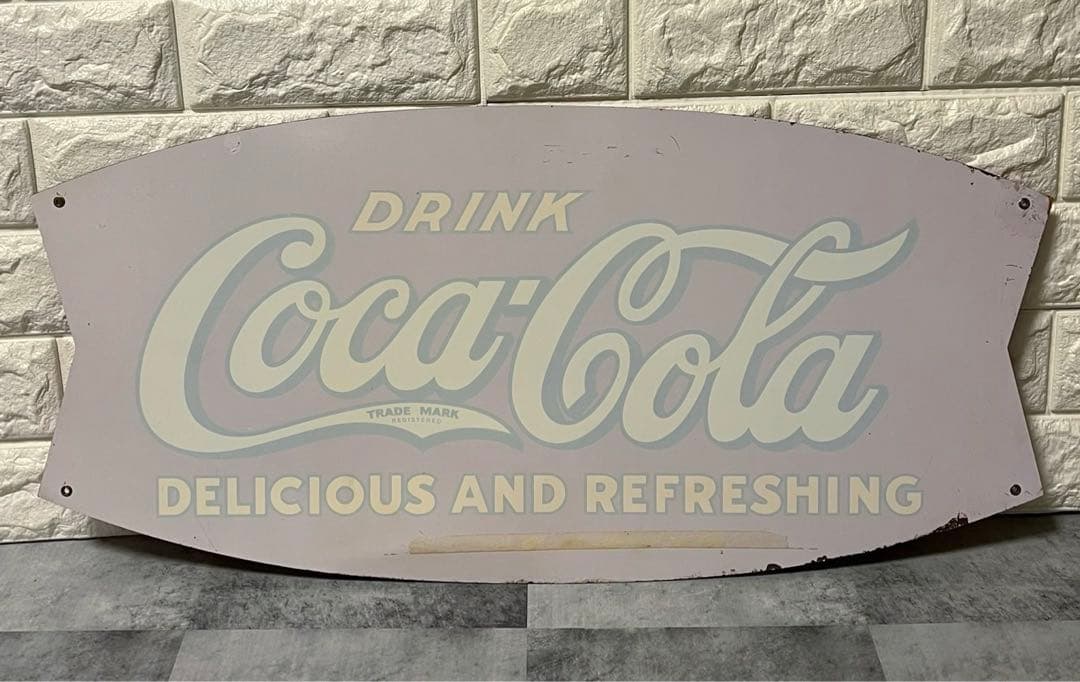ビンテージ　レトロ　80s 90s CocaCola 看板　コカコーラ サイン