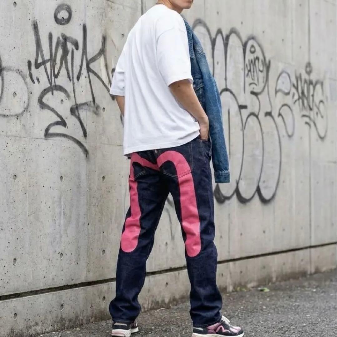 エヴィス　ビッグカモメ　デニム　ピンク　大黒　濃紺　赤耳　日本製　LOT2022