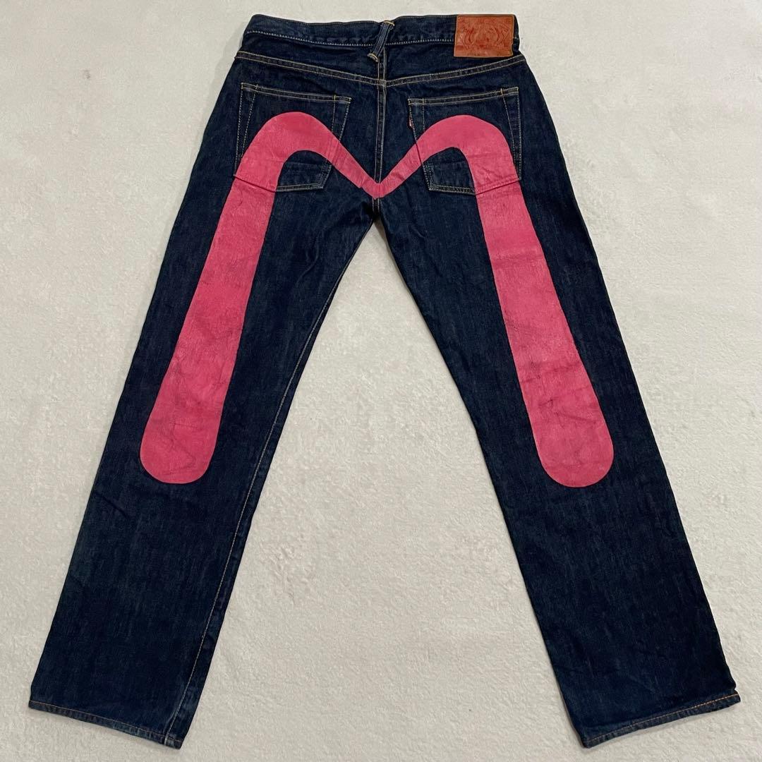 エヴィス　ビッグカモメ　デニム　ピンク　大黒　濃紺　赤耳　日本製　LOT2022