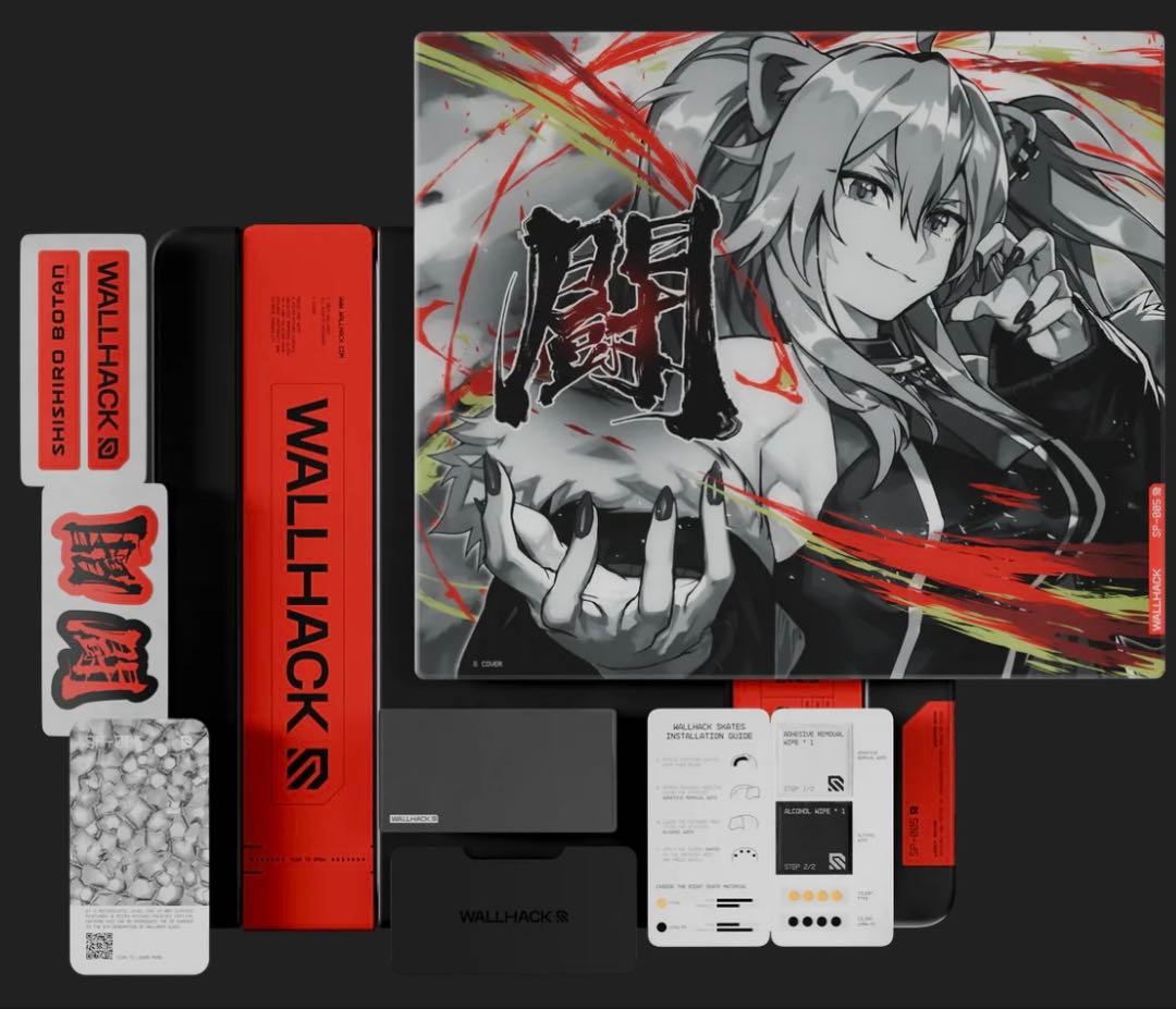 【新品未開封】ガラスマウスパッド WALLHACK SP-005 獅白ぼたん