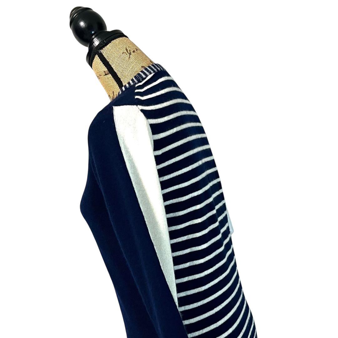 【カシミヤ100%】【M】DAMA collection 切り替え ニット