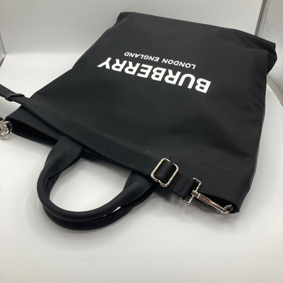 BURBERRY / アーティー ロゴ トートバッグ ショルダーバッグ ブラック