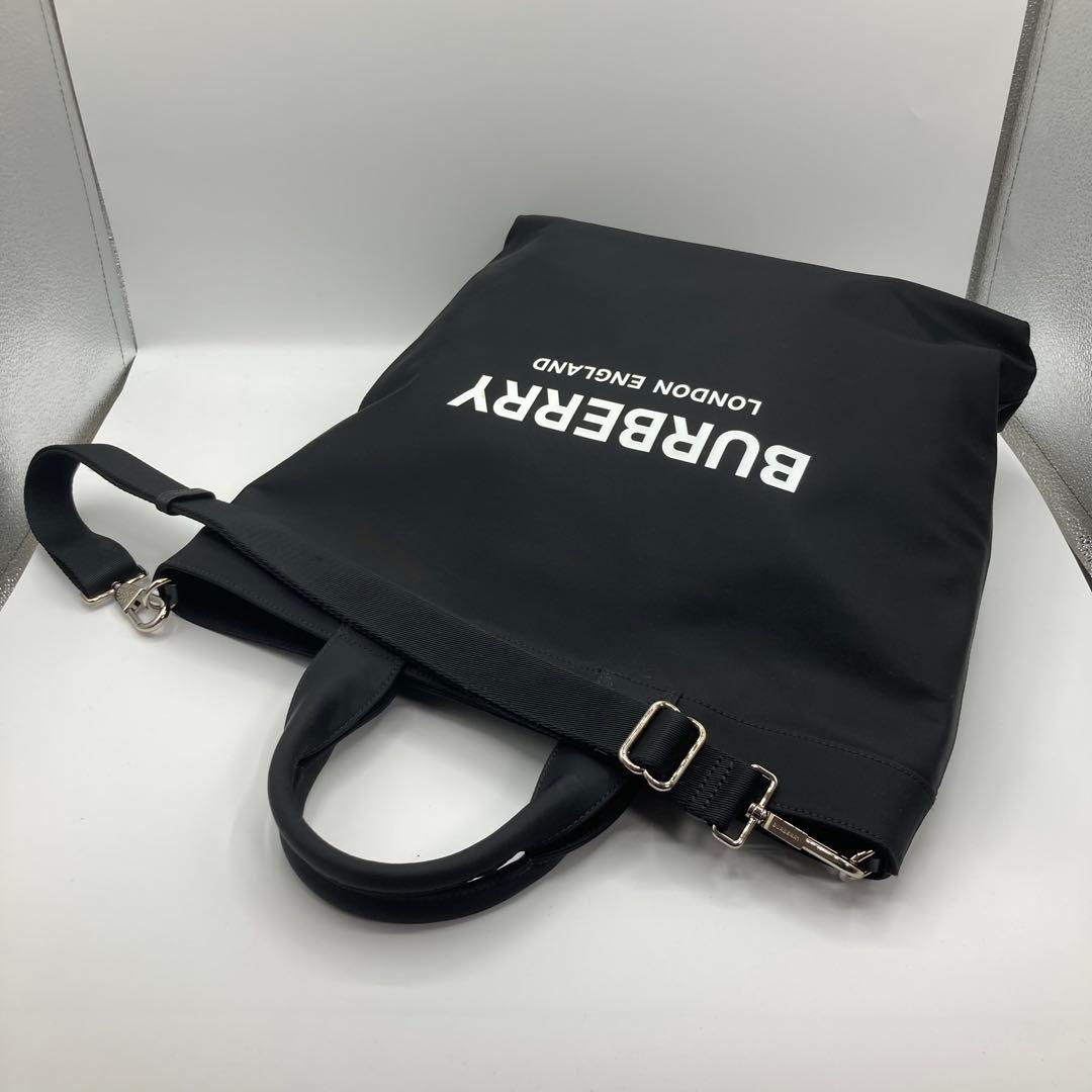 BURBERRY / アーティー ロゴ トートバッグ ショルダーバッグ ブラック