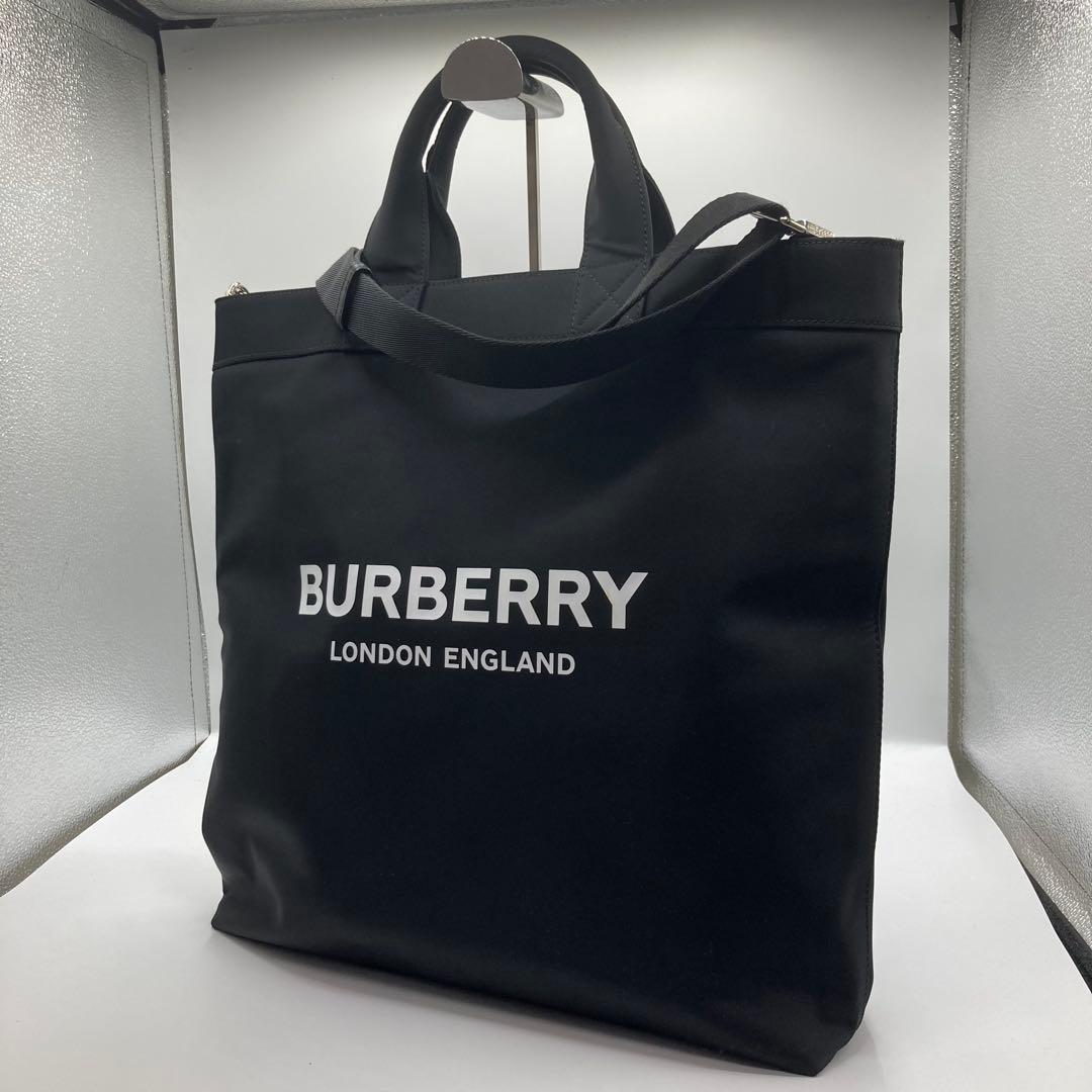 BURBERRY / アーティー ロゴ トートバッグ ショルダーバッグ ブラック