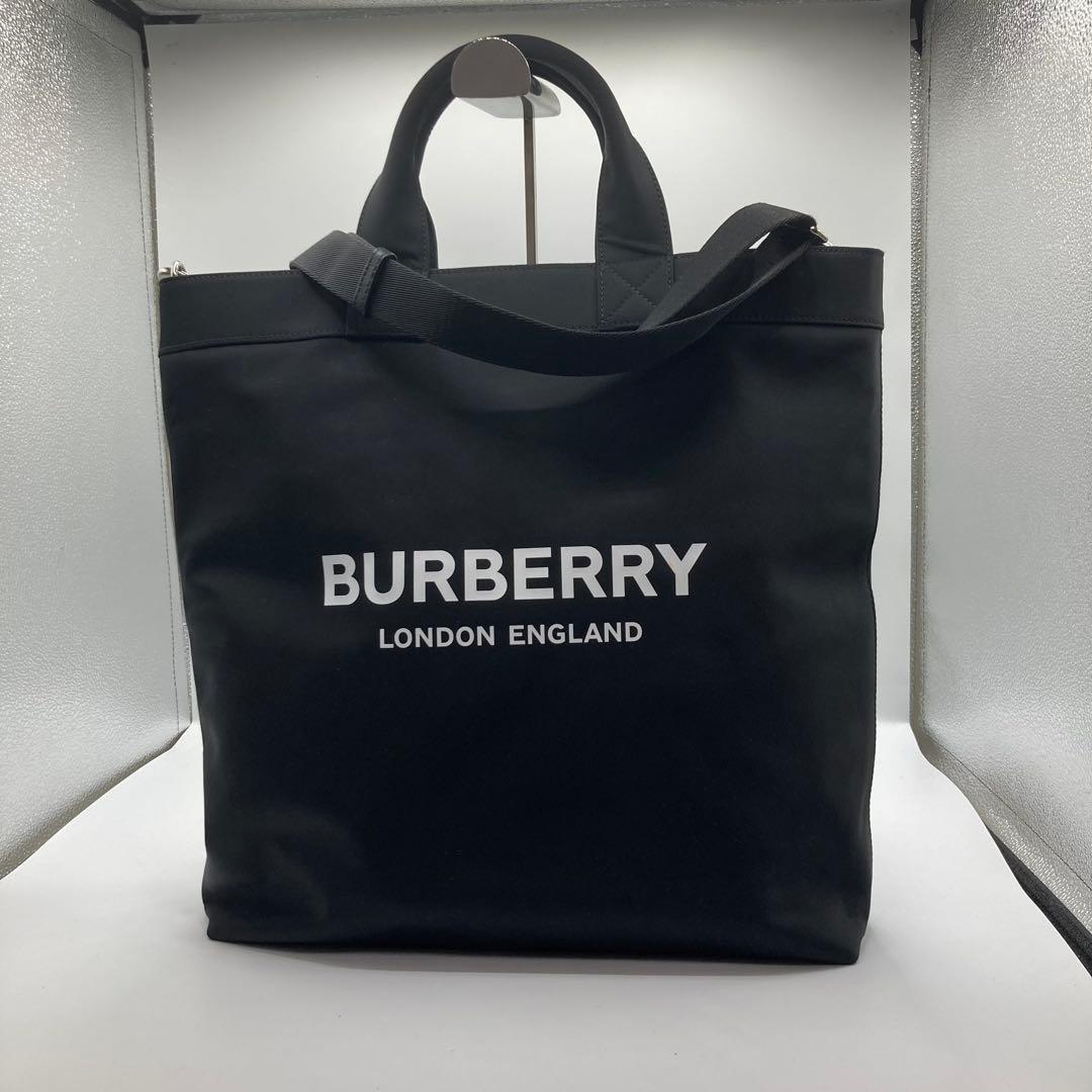 BURBERRY / アーティー ロゴ トートバッグ ショルダーバッグ ブラック