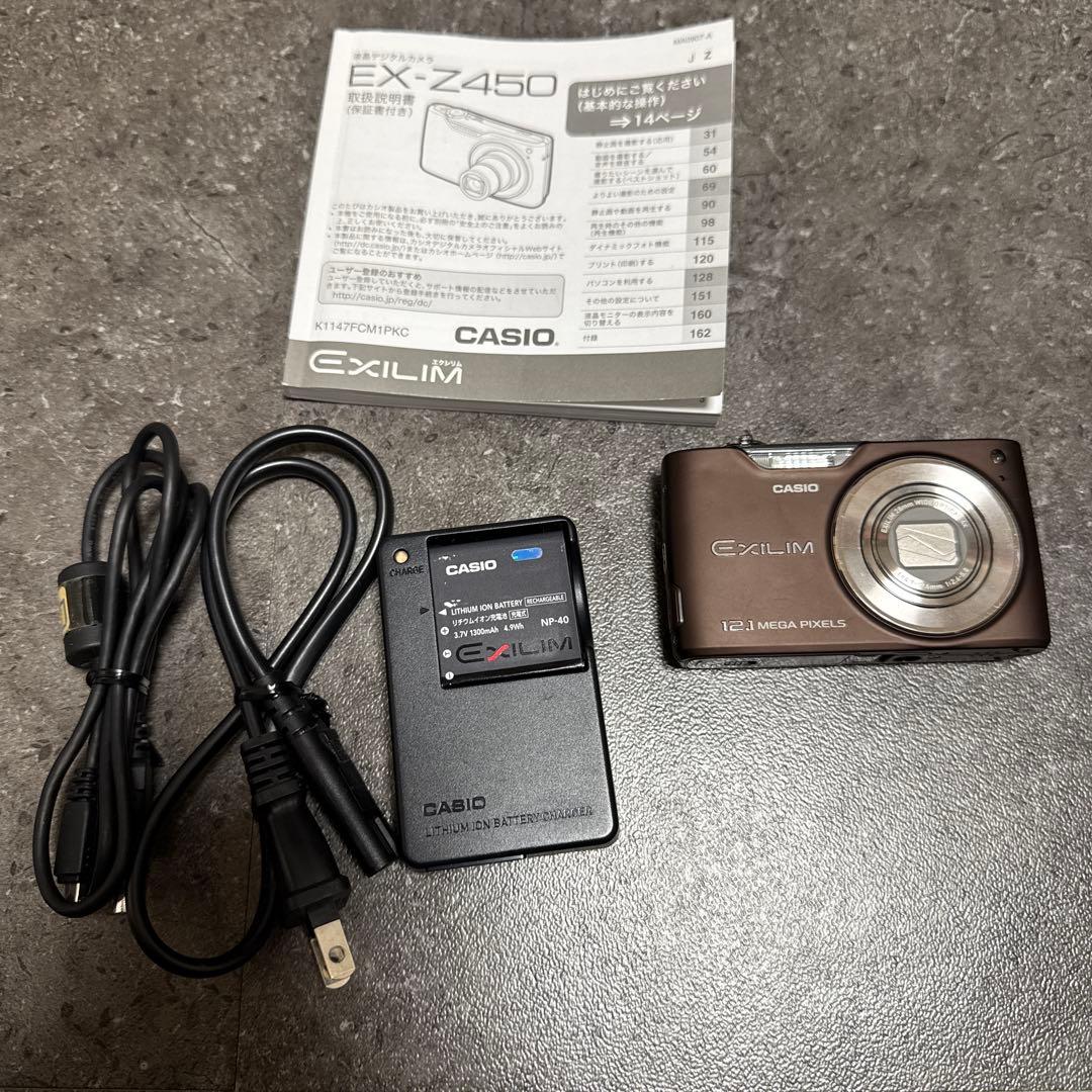 CASIO EXILIM EX-Z450 コンパクトデジタルカメラ　茶