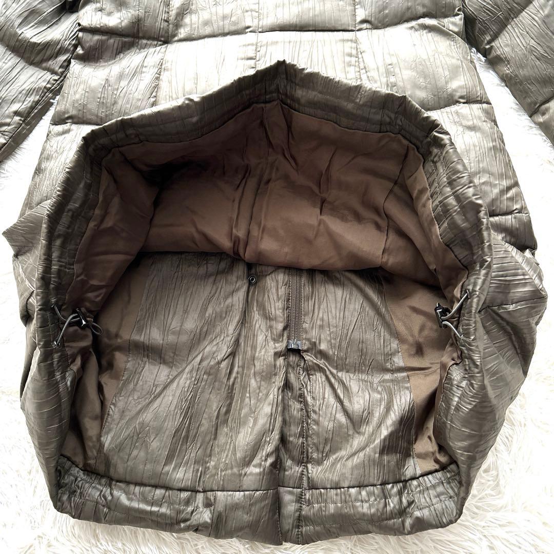 レリアン カーキ ロングダウンコート レッキスラビットファー付 Lサイズ