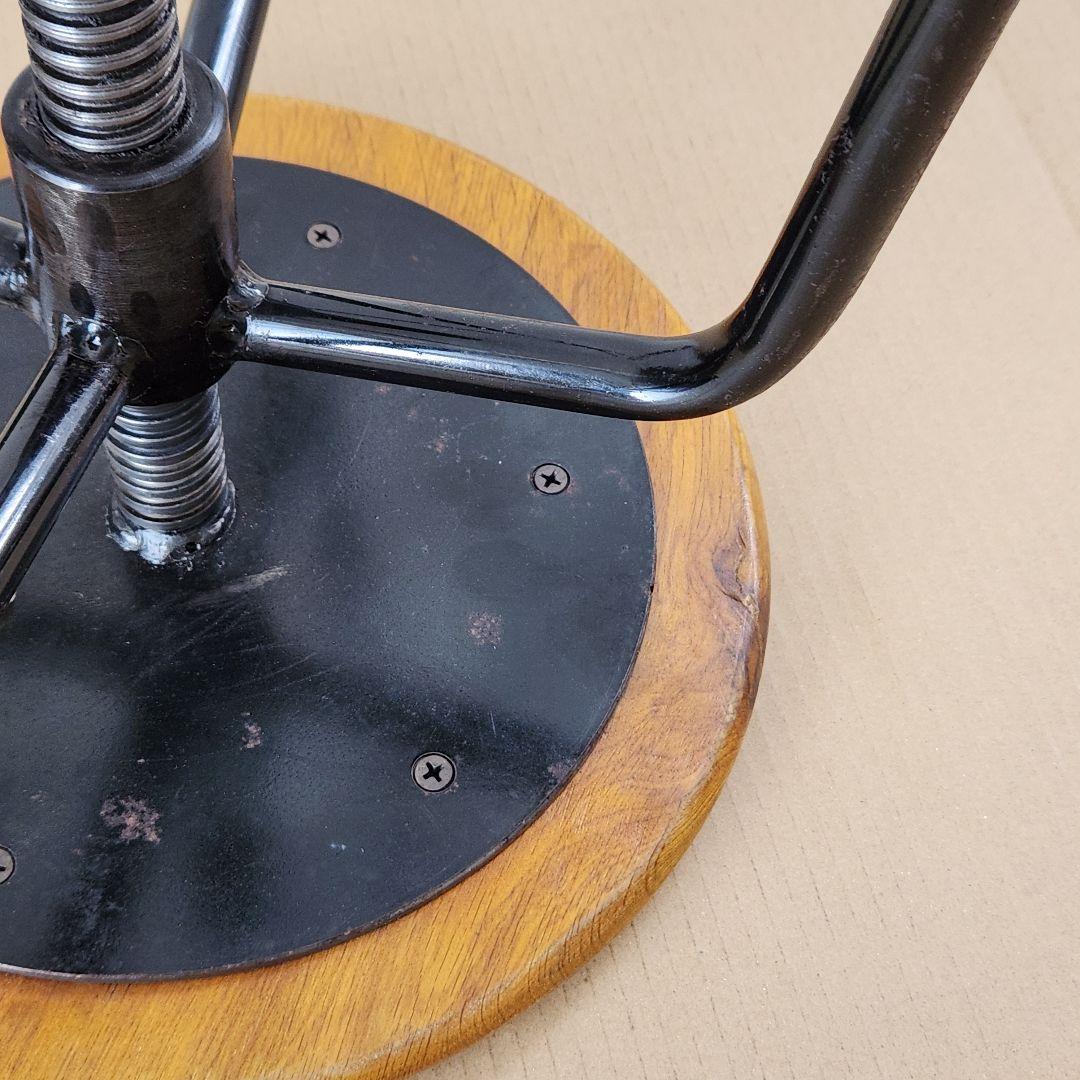 カウンターチェア 高さ調整可能 木製 鉄製 アイアンチェア リビング イス 椅子