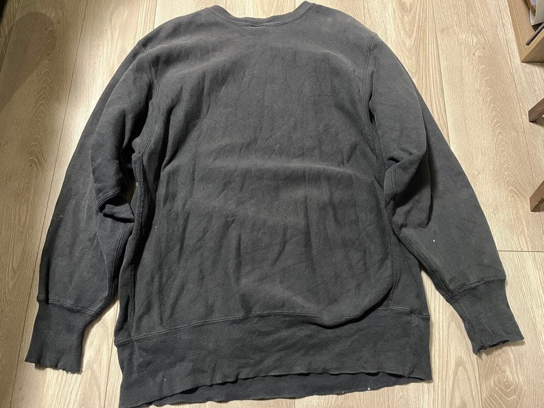 雰囲気抜群!90sビンテージチャンピオン ブラックソリッド XL 目つき USA