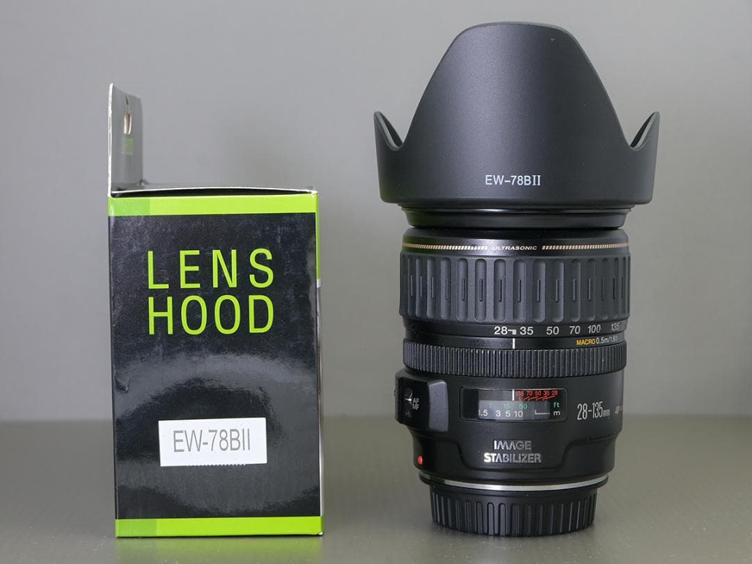 Canon EF 28-135mm ズームレンズ 美品 社外品新品フード