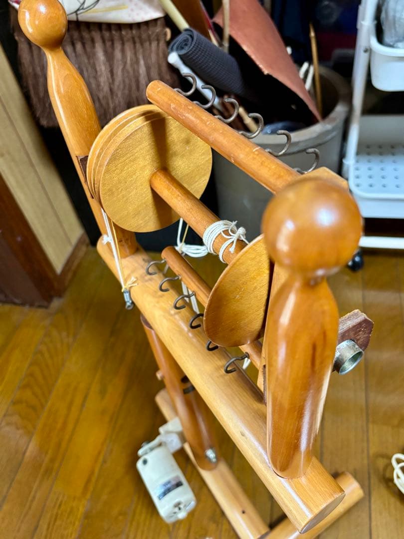 電動紡ぎ車　東京手織機　紡毛機