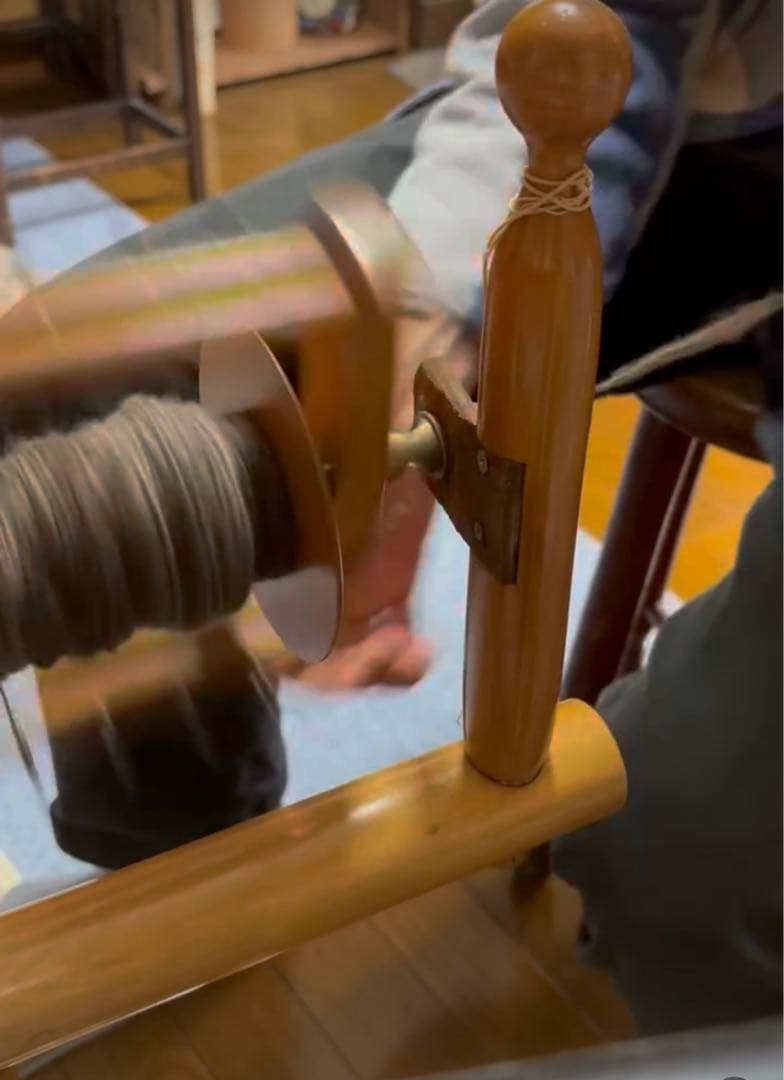 電動紡ぎ車　東京手織機　紡毛機