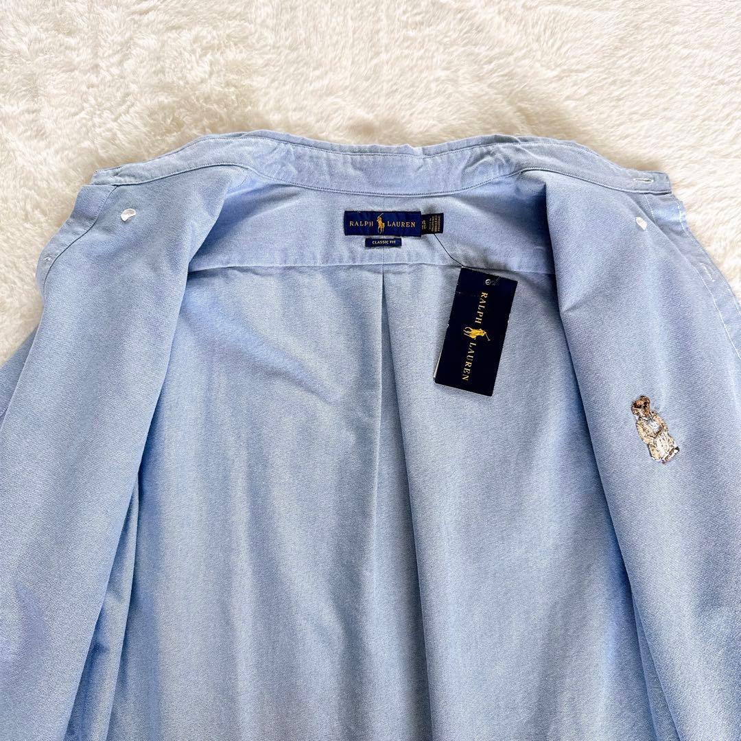 新品タグ付き✨【ラルフローレン】ポロベア オックスフォードシャツ ブルー XL