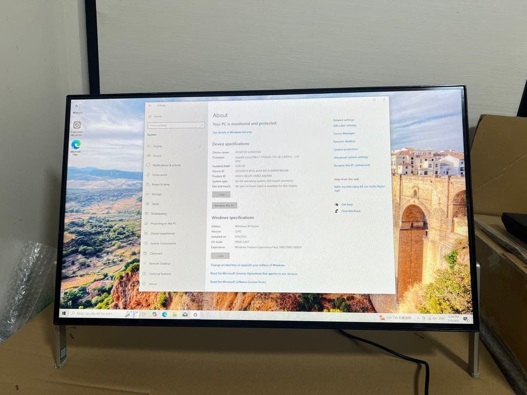Windowsデスクトップ Fujitsu Core i7 7700HQ ram 8Gb ssd128Gb