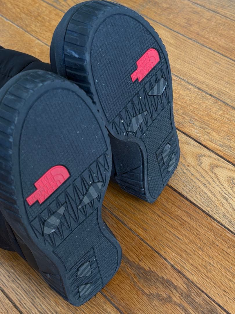 極暖！THE NORTH FACE 膝下ロングブーツブラック24cm