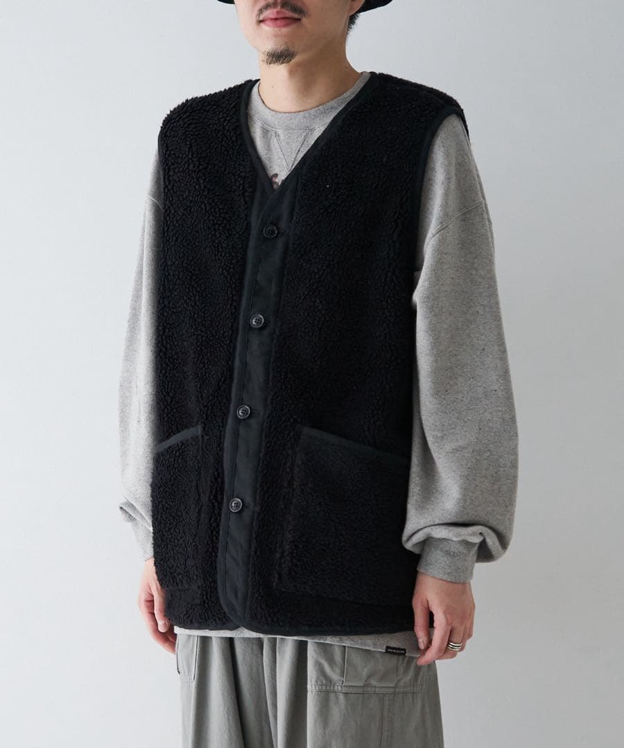 【新品】nest robe CONFECT. ウールコットンパイルボアベスト