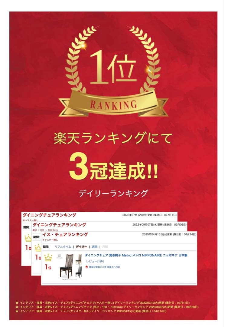 【セット売りB】関家具　NIPPONAIRE METORO B