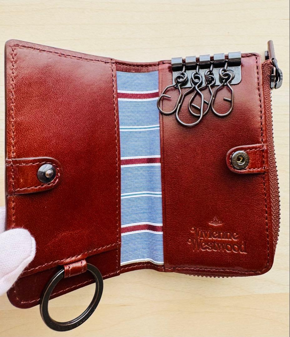 新品☆ヴィヴィアン☆ キーケース＋L字ファスナー小銭入れ＋キーリング☆コッパー茶