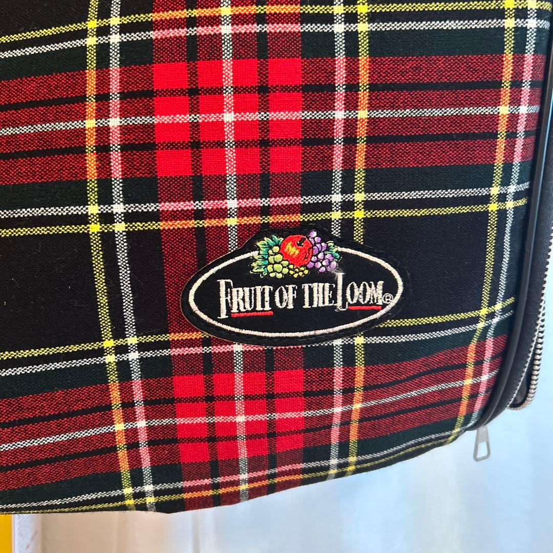 激レア　希少品　FRUIT OF THE LOOM チェック　ガーメントバッグ