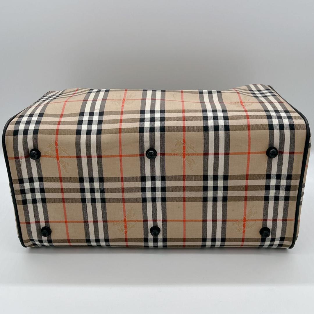 希少 バーバリー ボストンバッグ ノバチェック ホースロゴ シャドーホース