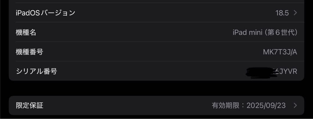 Apple iPad mini (第6世代) スペースグレー 256GB