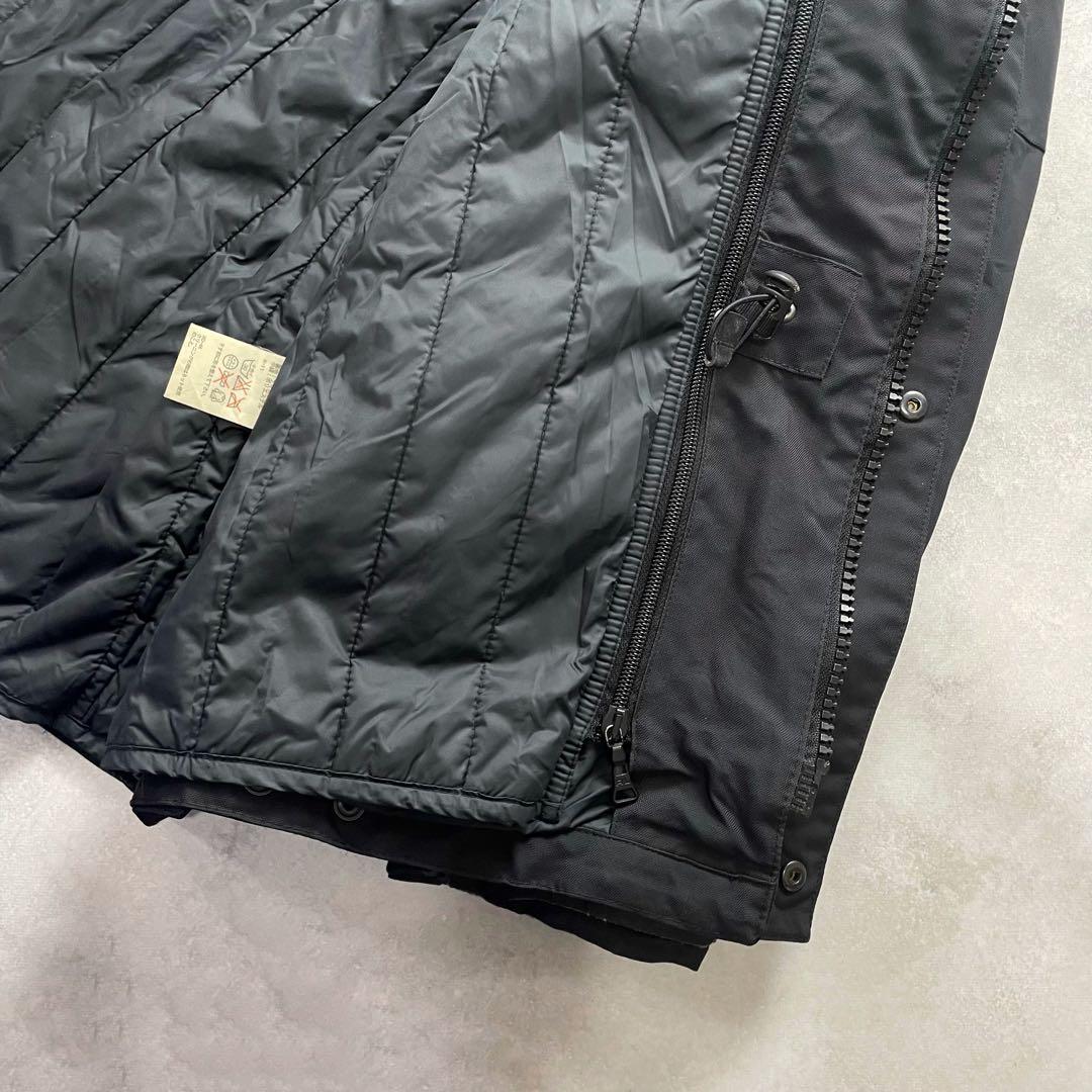 美品 ラルフローレン 中綿キルティングライナー レザーパイピング 黒 XL