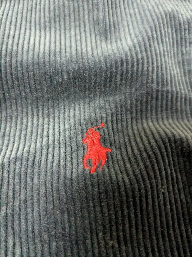 【希少】USA製 90s ラルフローレン コーデュロイパーカー 太畝 ネイビー