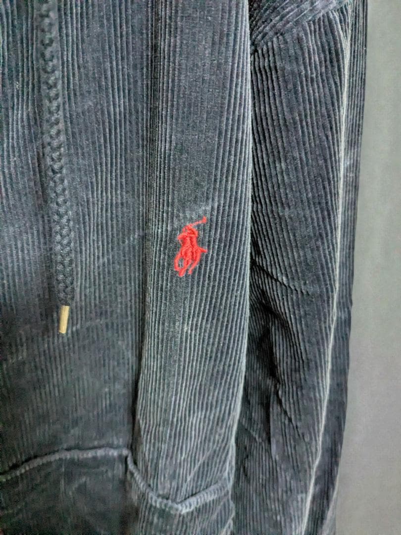 【希少】USA製 90s ラルフローレン コーデュロイパーカー 太畝 ネイビー