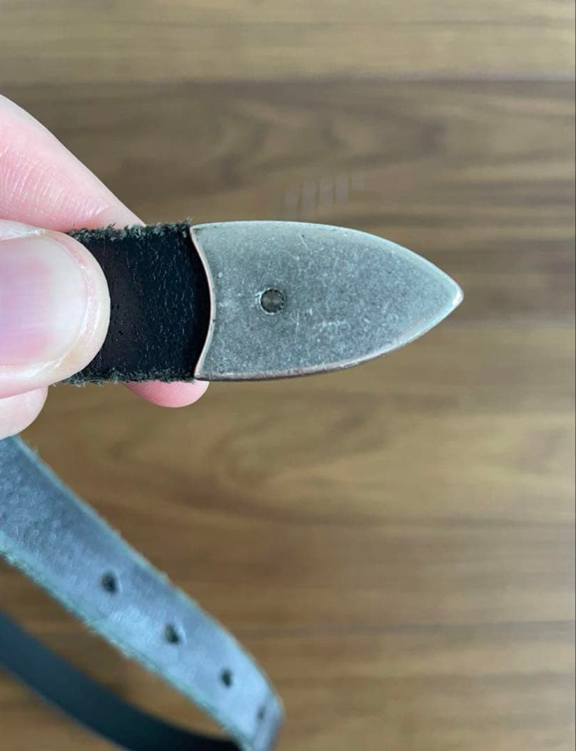 OUR LEGACY ブラックレザー ベルト　80