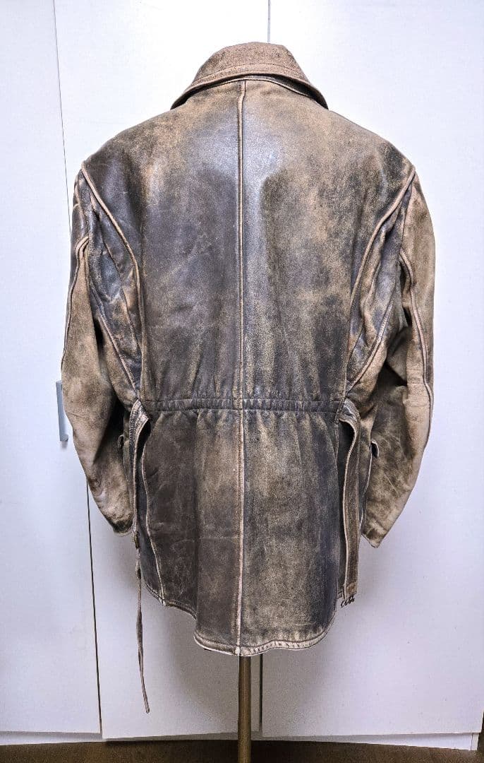 40s ヴィンテージ ダブル ライダース コート モーターサイクル ジャケット