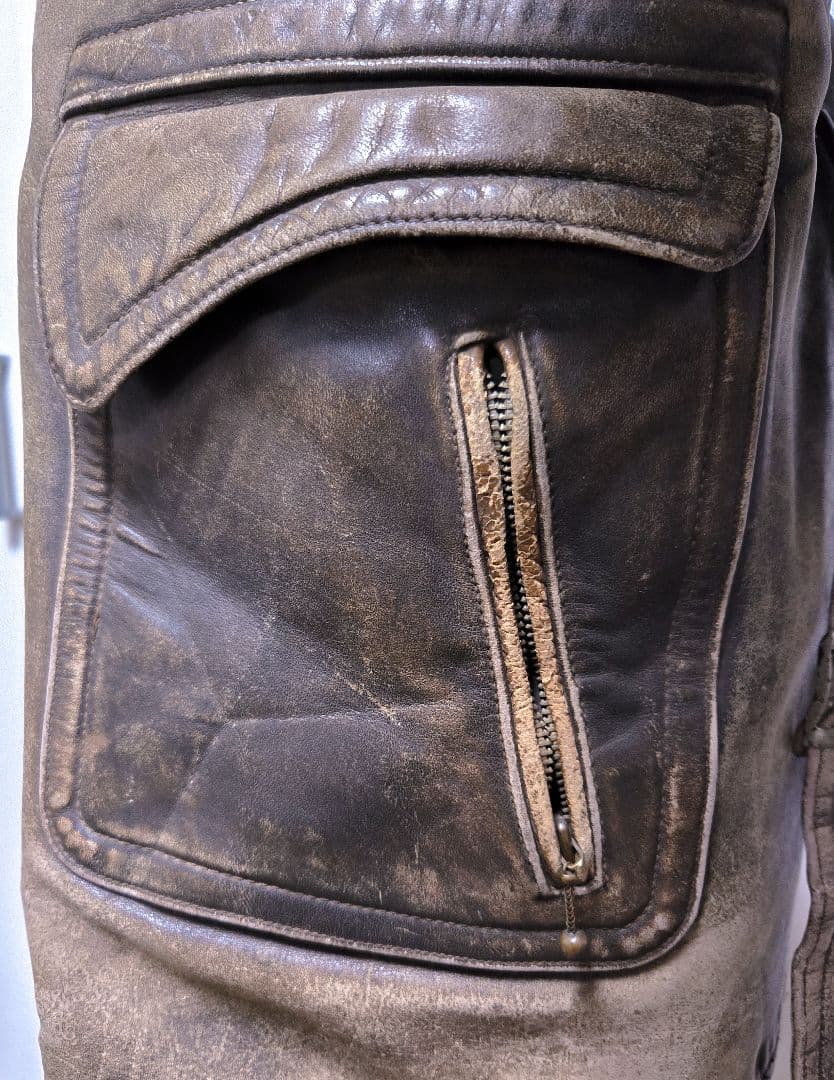 40s ヴィンテージ ダブル ライダース コート モーターサイクル ジャケット