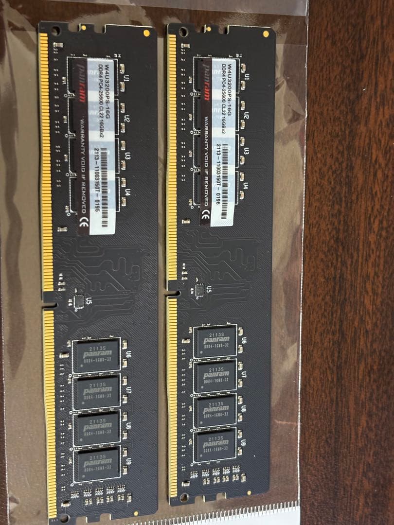 Y*m様 DDR4 PC4-25600 32GB（16GB×2）W4U3200P