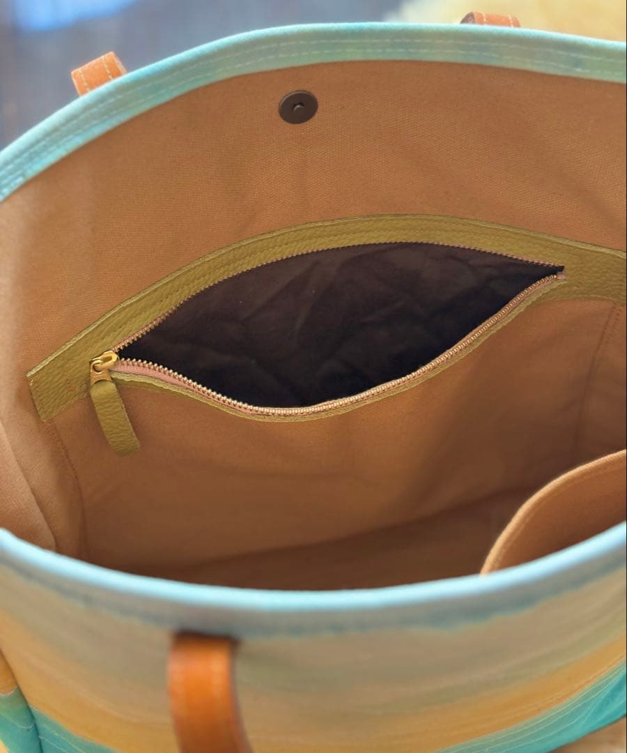 (手づくり)\"感謝溢れ出る日の夕暮れ\"レザー帆布トートバッグ/ネコ刺繍