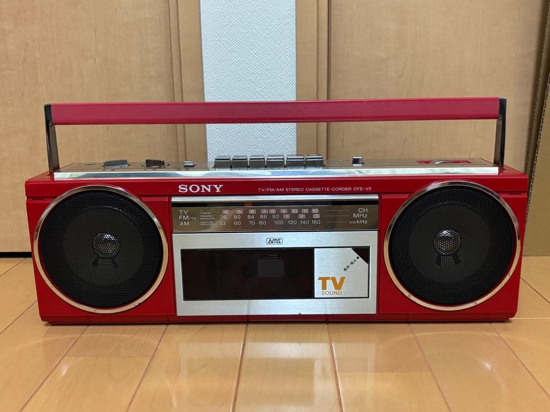 Sony ソニー　CFSーV5 カセットレコーダー「ラジカセ」(動作品)