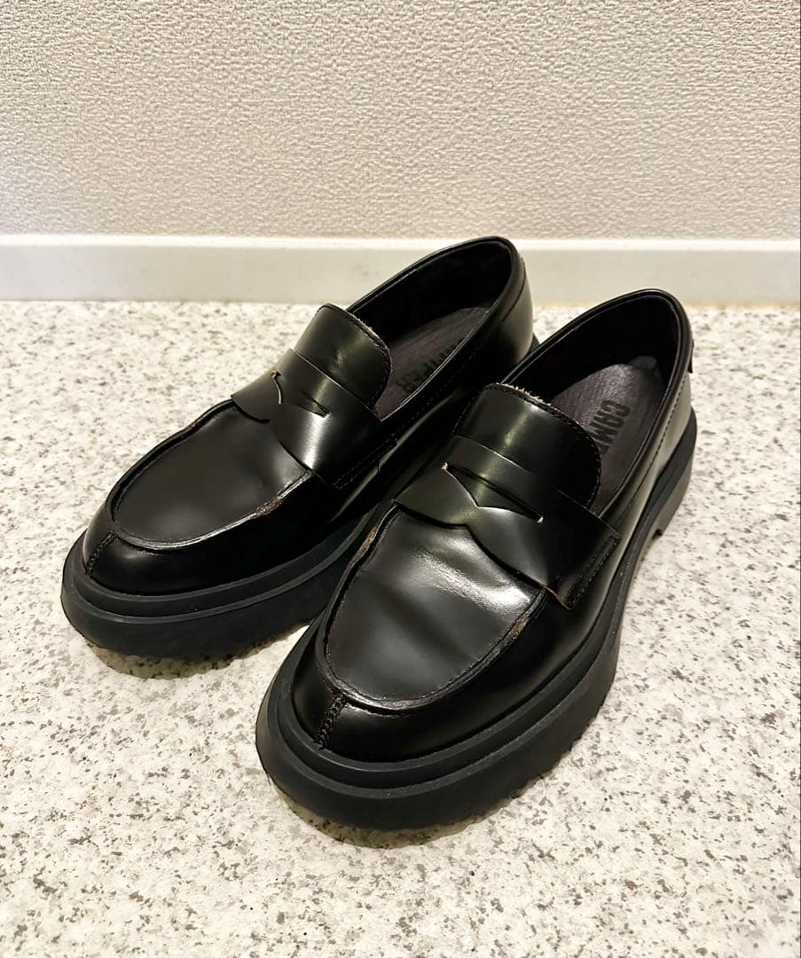 美品！CAMPER カンペール＊WALDENレザー ローファー ブラック　38