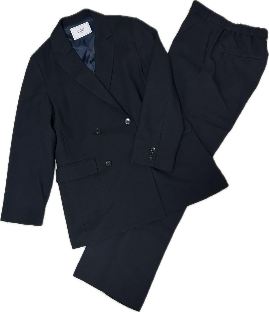 SLOBE IENA ウォッシャブルツイルダブルジャケット ストレートパンツ