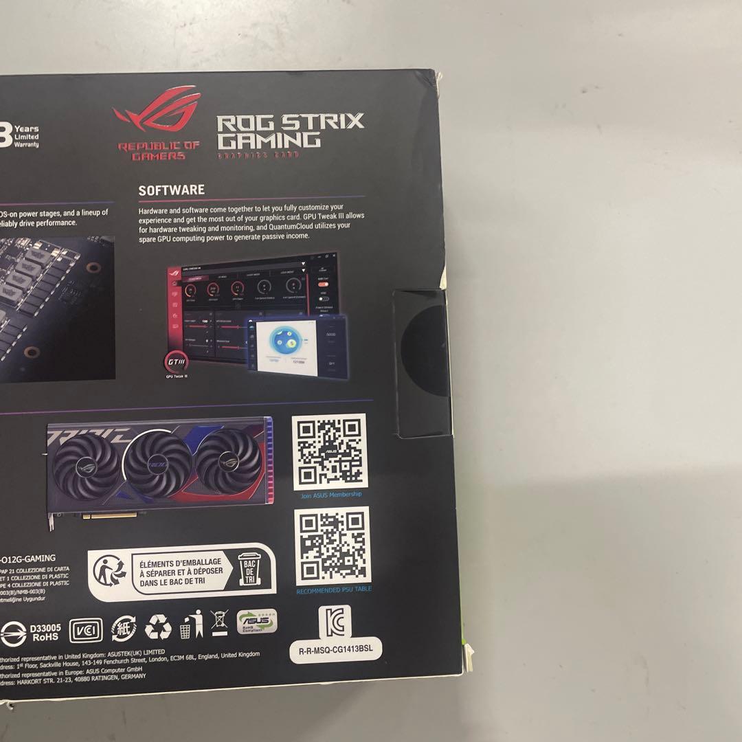 グラフィックボード・グラボ・ビデオカード ASUS ROG STRIX GAMING RTX 4070 SUPER