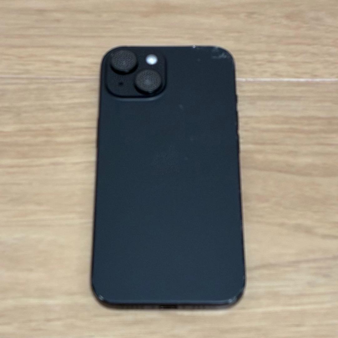 iPhone15 128GB ブラック 傷有 ESRケース付き